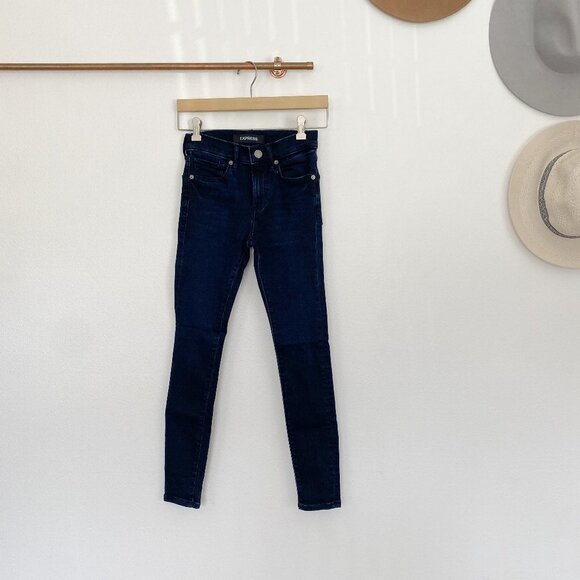 EXPRESS Mid Rise Ankle Legging Jeans 00 Reg - Picture 1 of 2